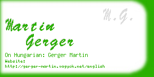 martin gerger business card